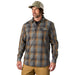 Grundens Men's Dispatch Flannel Shirt Smoke Plaid Image 05