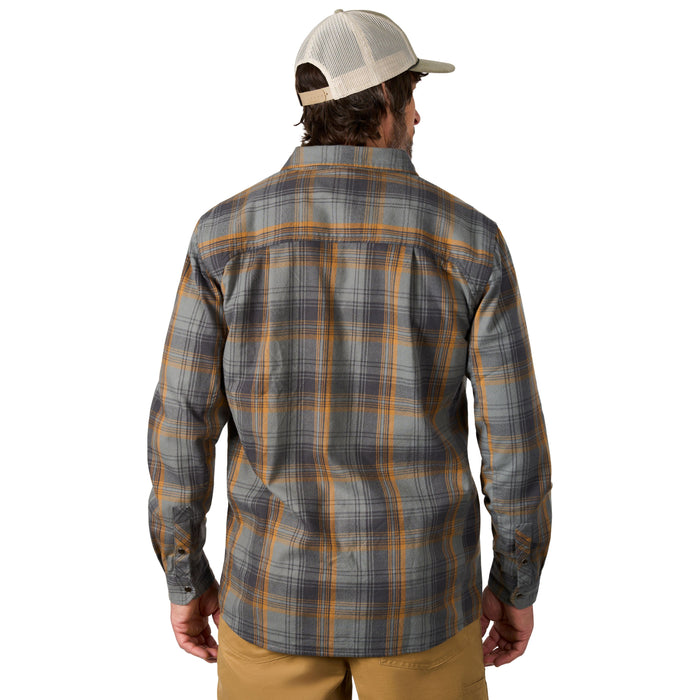 Grundens Men's Dispatch Flannel Shirt Smoke Plaid Image 06