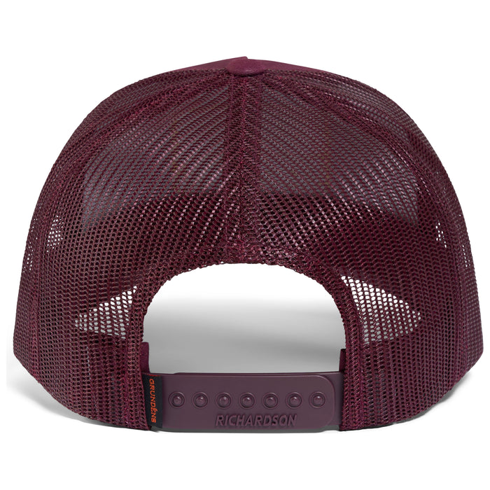 Grundens Trout Patch Trucker Maroon Image 02