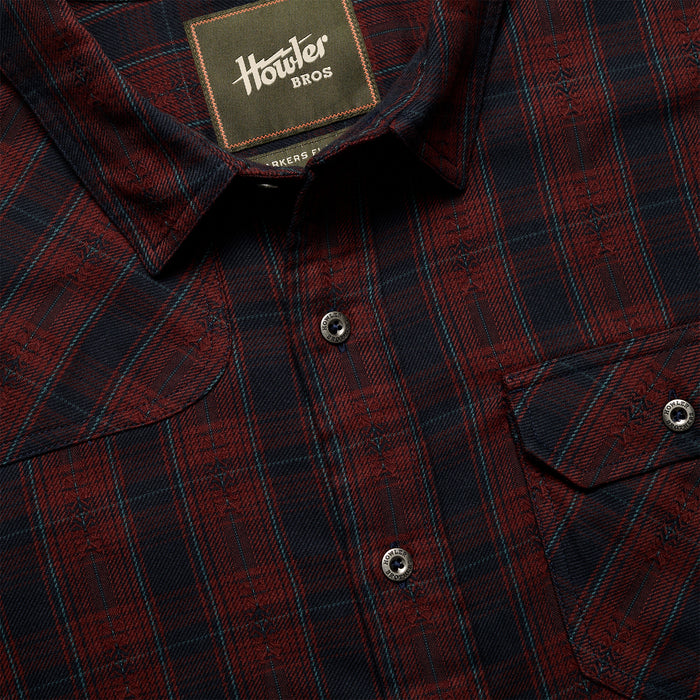 Howler Brothers Harker's Flannel Burgundy Image 05