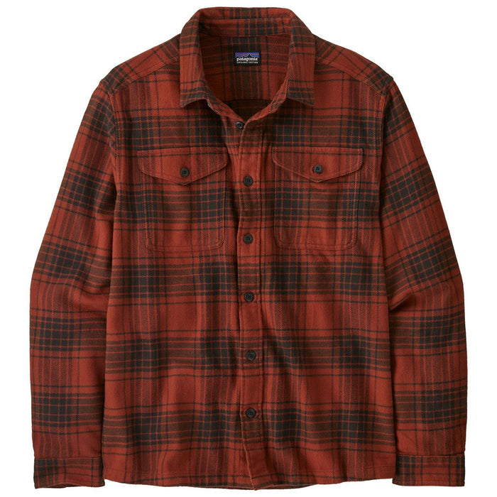 Patagonia Men's Fjord Flannel Shirt Cascade: Burnished Red Image 01