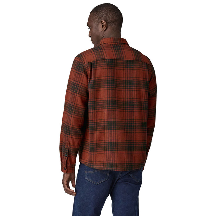 Patagonia Men's Fjord Flannel Shirt Cascade: Burnished Red Image 04