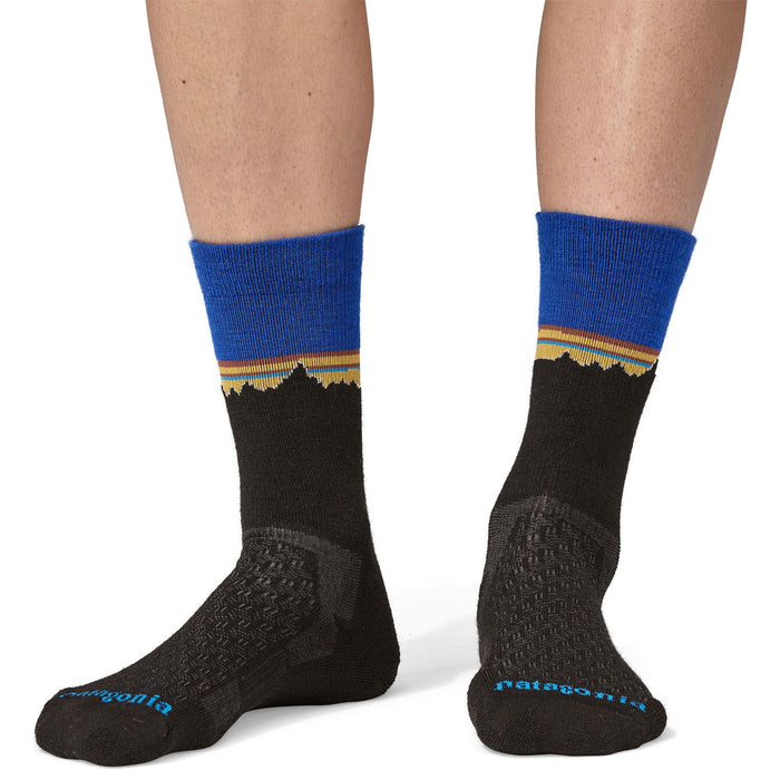 Patagonia Merino Wool Blend Crew Socks Classic Fitz Roy: Viking Blue Image 04