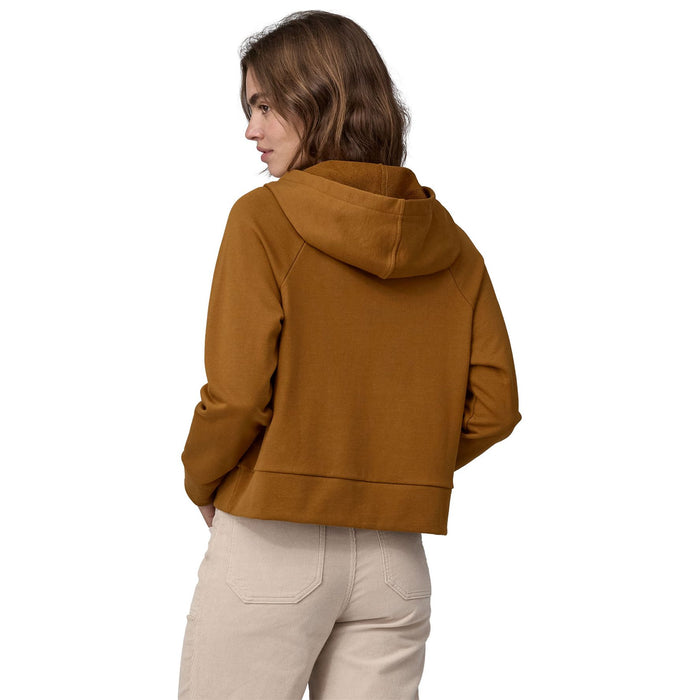 Patagonia Women's Regenerative Organic Certified Cotton Essential Hoody Shelter Brown Image 04