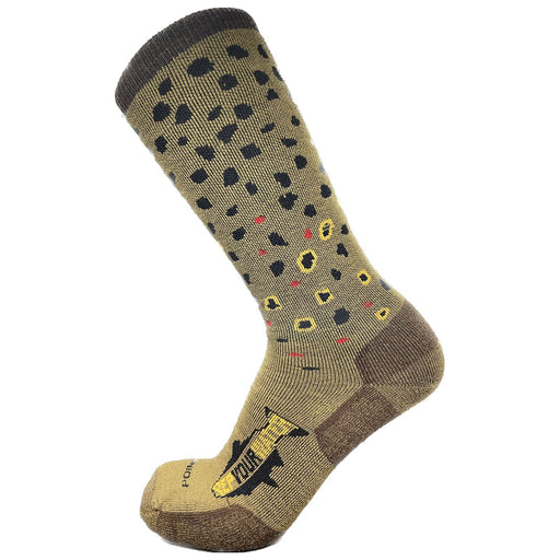 Rep Your Water Brown Trout Midweight Socks Image 01