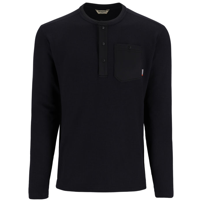 Simms Men's Highline Henley Black Image 01