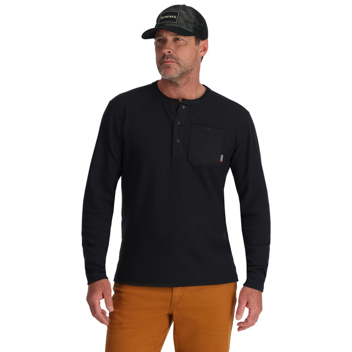 Simms Men's Highline Henley Black Image 03