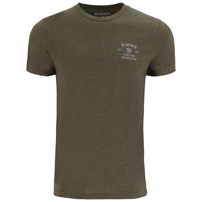 Simms Men's Stacked Bass T-Shirt Military Heather Image 01