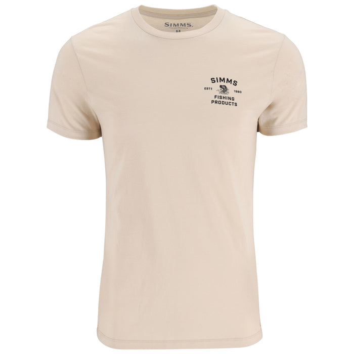 Simms Men's Stacked Bass T-Shirt Natural Image 01