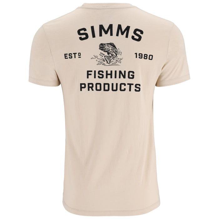 Simms Men's Stacked Bass T-Shirt Natural Image 02