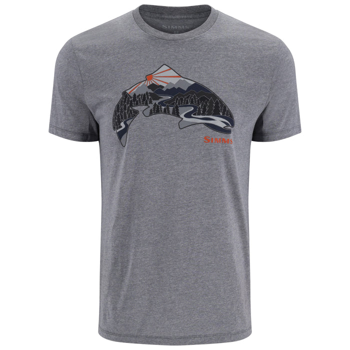 Simms Men's Troutscape T-Shirt Athletic Heather Image 01