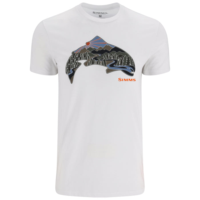 Simms Men's Troutscape T-Shirt White Image 01