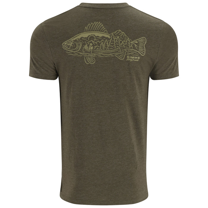 Simms Men's Walleye Scene T-Shirt Military Heather Image 01