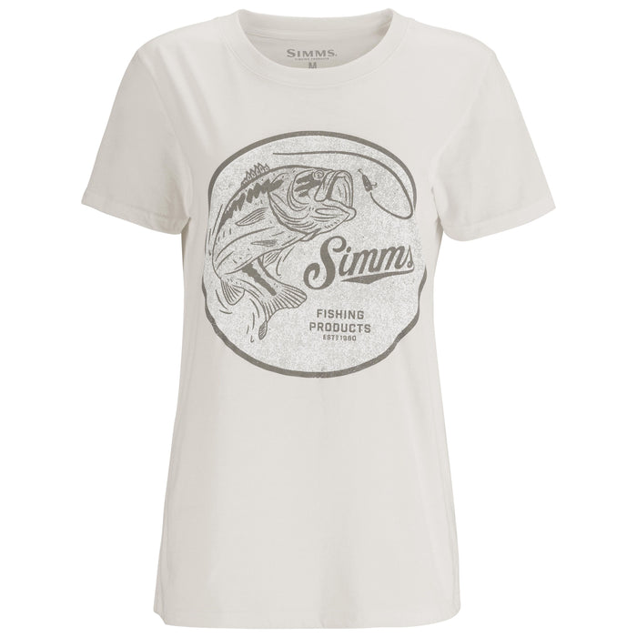 Simms Women's Nostalgic Bass T-Shirt White Image 01