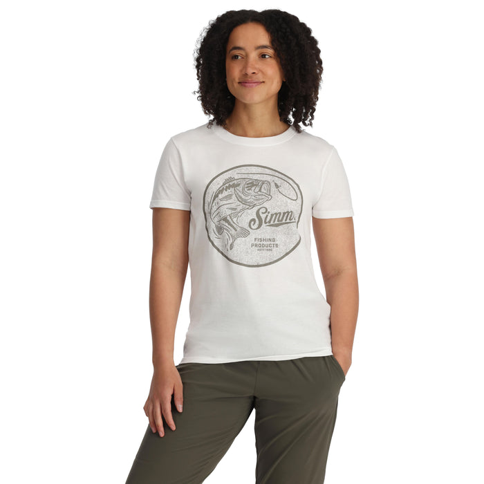 Simms Women's Nostalgic Bass T-Shirt White Image 03