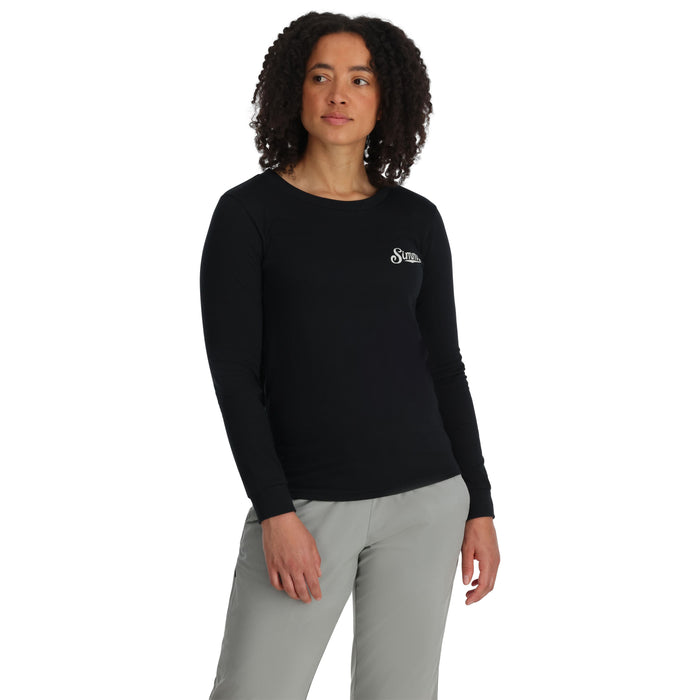 Simms Women's Royal Wulff Fly LS T-Shirt Black Image 03