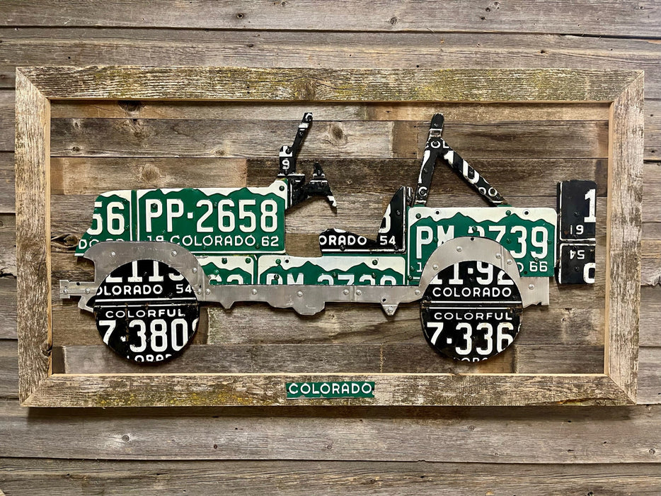 Colorado Vintage CJ-7 Jeep License Plate Art