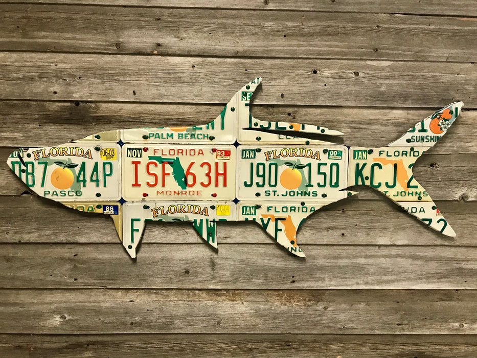 Florida Orange Tarpon License Plate Art