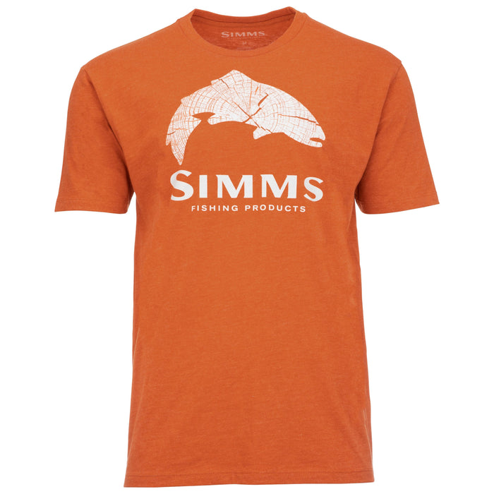 Simms Wood Trout Fill SS T-Shirt Adobe Heather Image 01