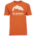 Simms Wood Trout Fill SS T-Shirt Adobe Heather Image 01