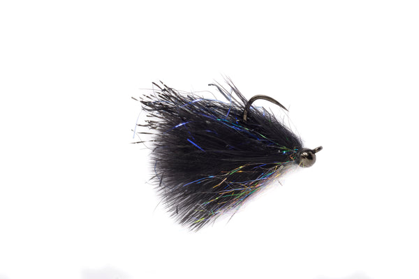 CDC Jig Streamer Minnow Black Barbless Sz. 12e 3.8mm