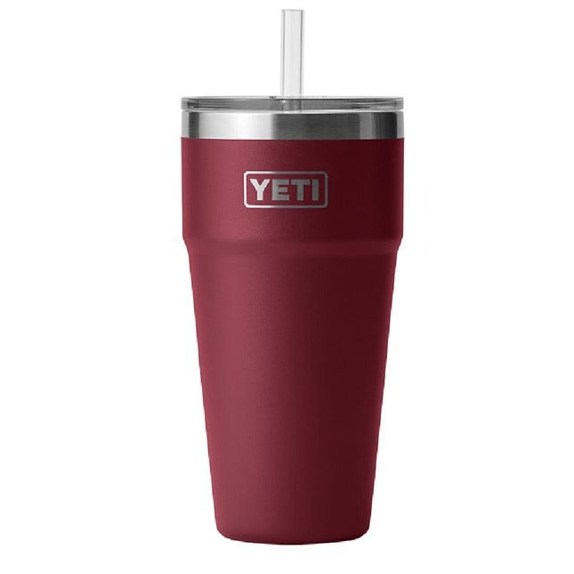 YETI Rambler 26oz Straw Cup with Straw Lid-Rescue Red