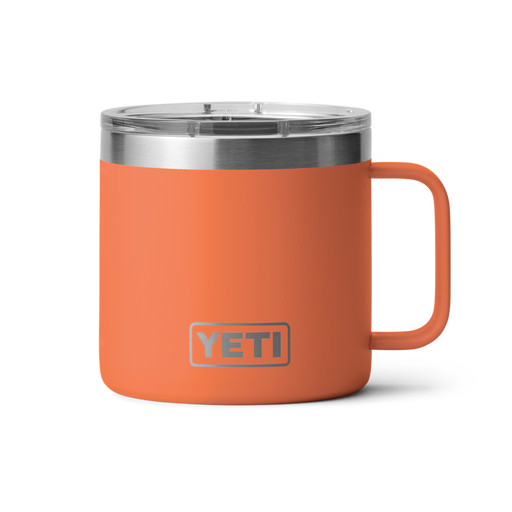 YETI Rambler YRAM14SF Mug with Lid, 14 oz Capacity, Triple-Grip Handle,  Stainless Steel, Seafoam